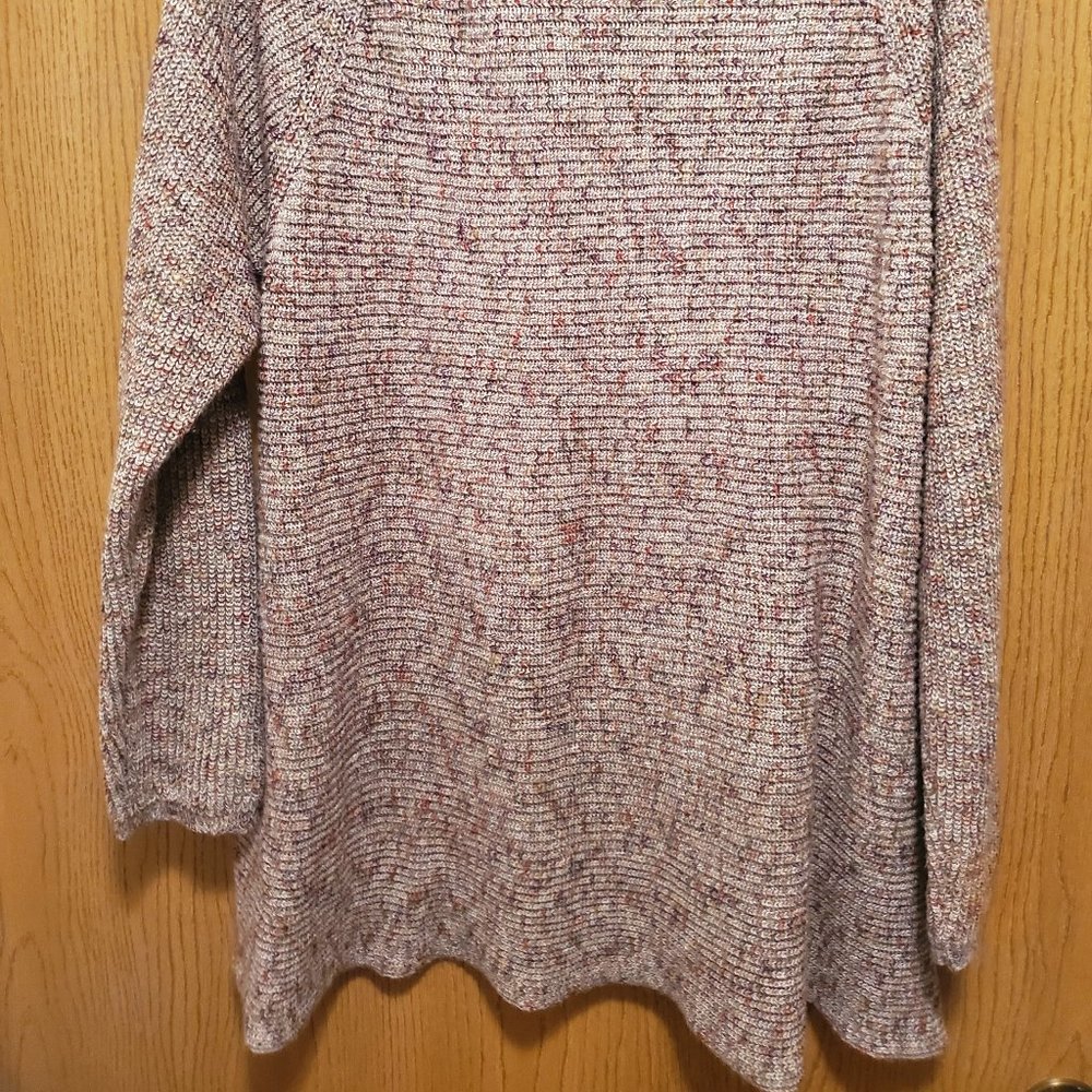 Loose purple sweater with details at shoulders scoop neck a.n.a. 3X